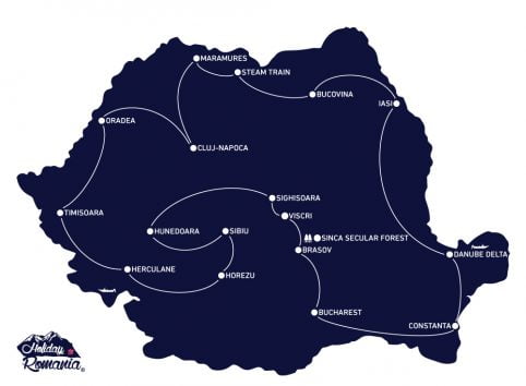 Long Tour of Romania Map