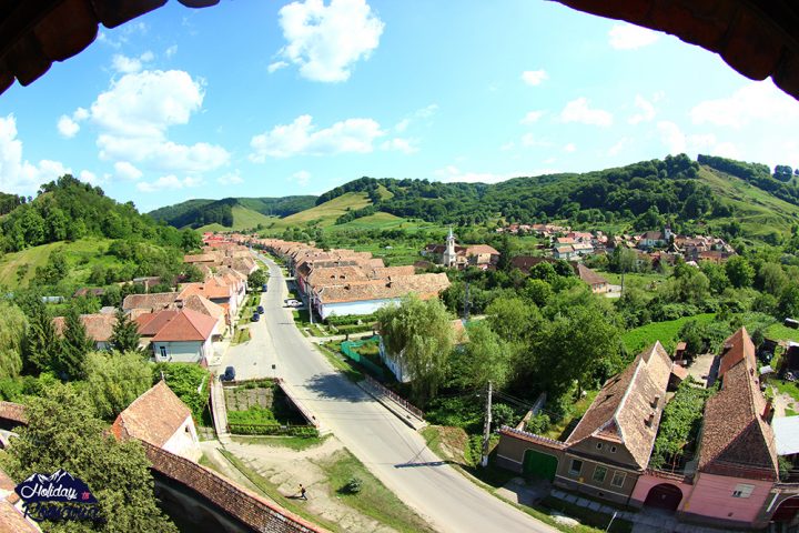 Saxon Village View by Holiday to Romania